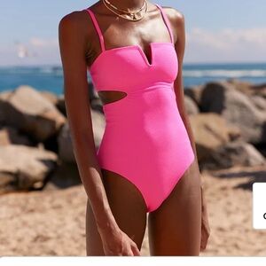 NWT aerie pique cut out swimsuit in Large Long